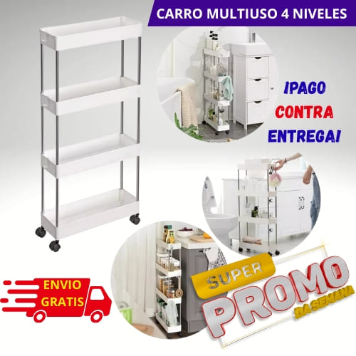 ¡Carro Organizador Multiuso 4 Niveles!