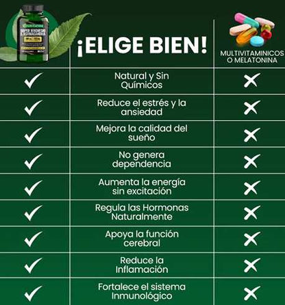 Suplemento Magnesio + Ashwagandha 600Mg